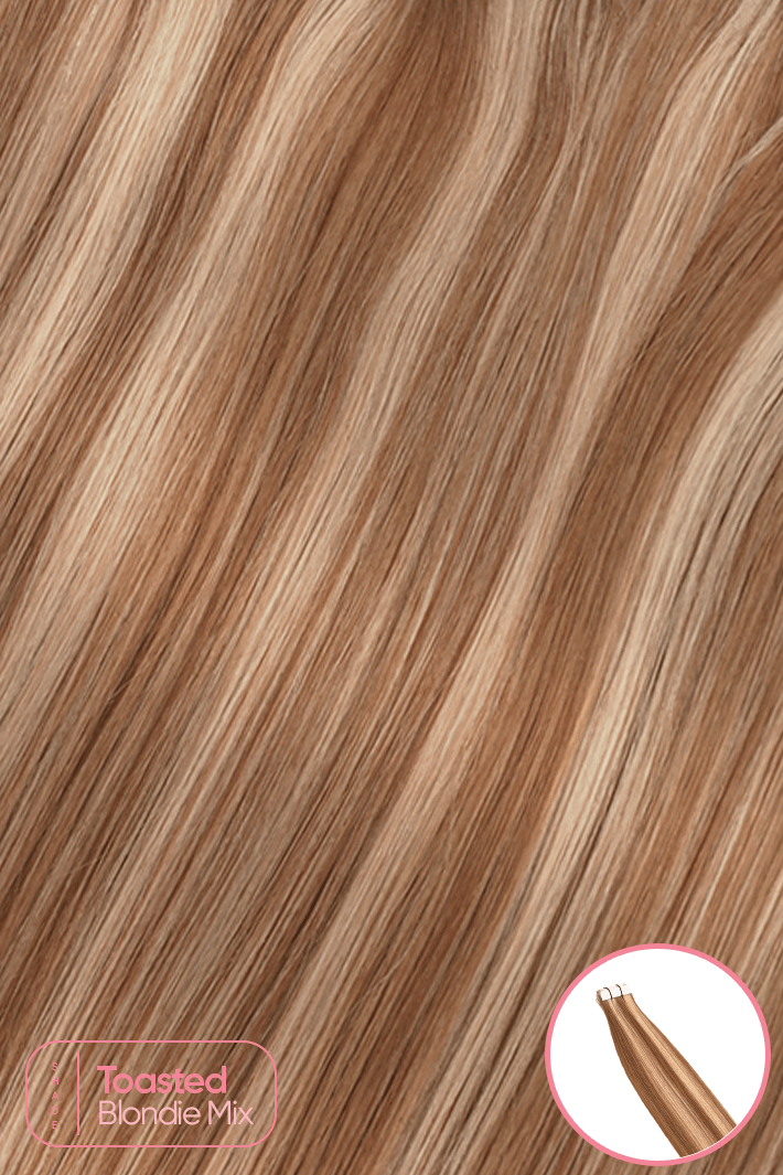 Ultrablend™ Tape In Human Hair Extensions - Toasted Blondie Mix - 18" - Wigporium